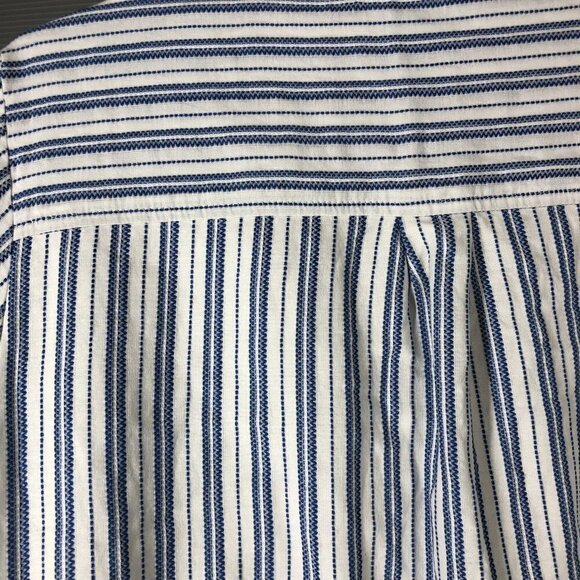 J.crew MERCANTILE‎ Blue White Stripe Long Sleeve Lined Shirt Dress Sz XS - Picture 9 of 11